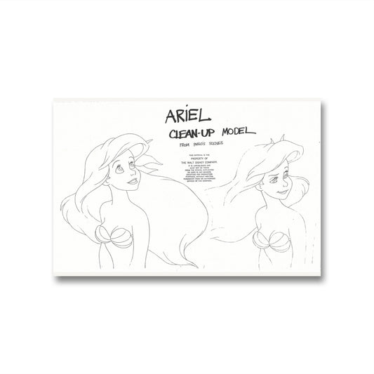 The Little Mermaid Original Production Model Sheet: Ariel