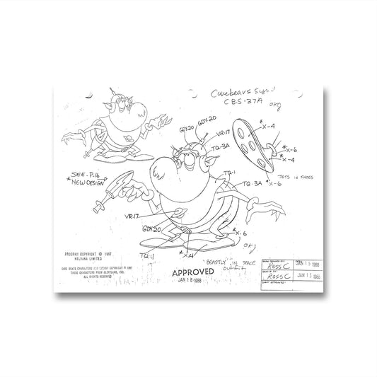 Care Bears Original Production Model Sheet: Beastly