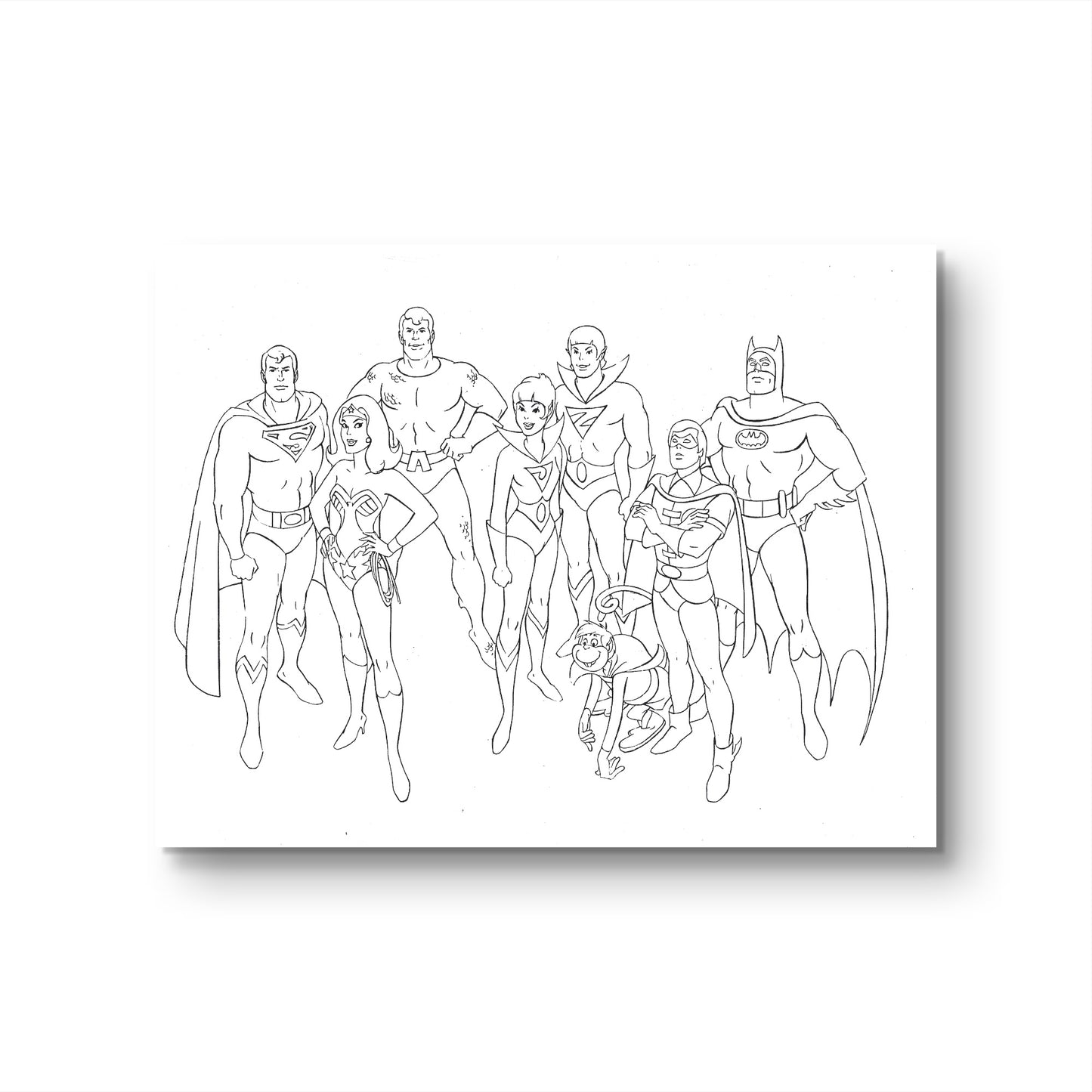 Super Friends Original Production Model Sheet