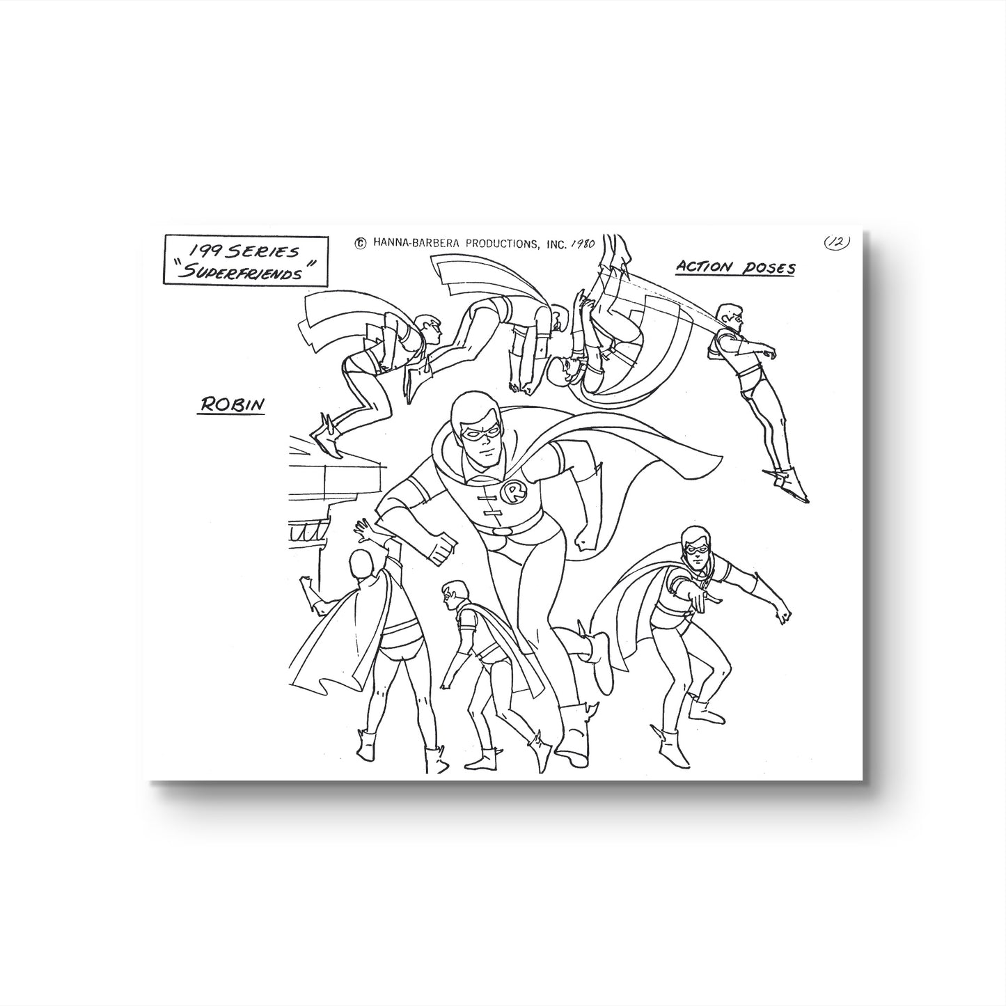 Super Friends Original Production Model Sheet: Robin