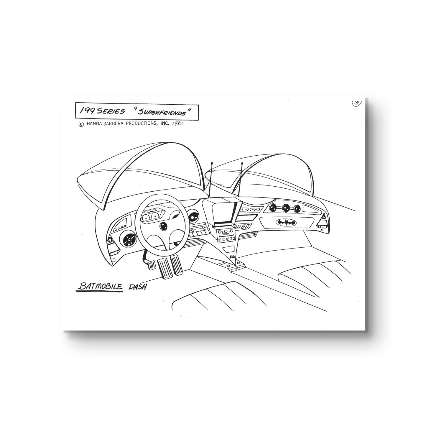 Super Friends Original Production Model Sheet: Batmobile