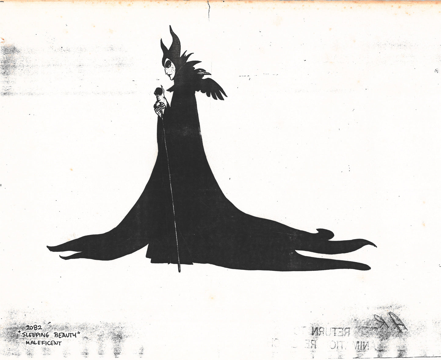 Sleeping Beauty Original Production Model Sheet: Maleficent