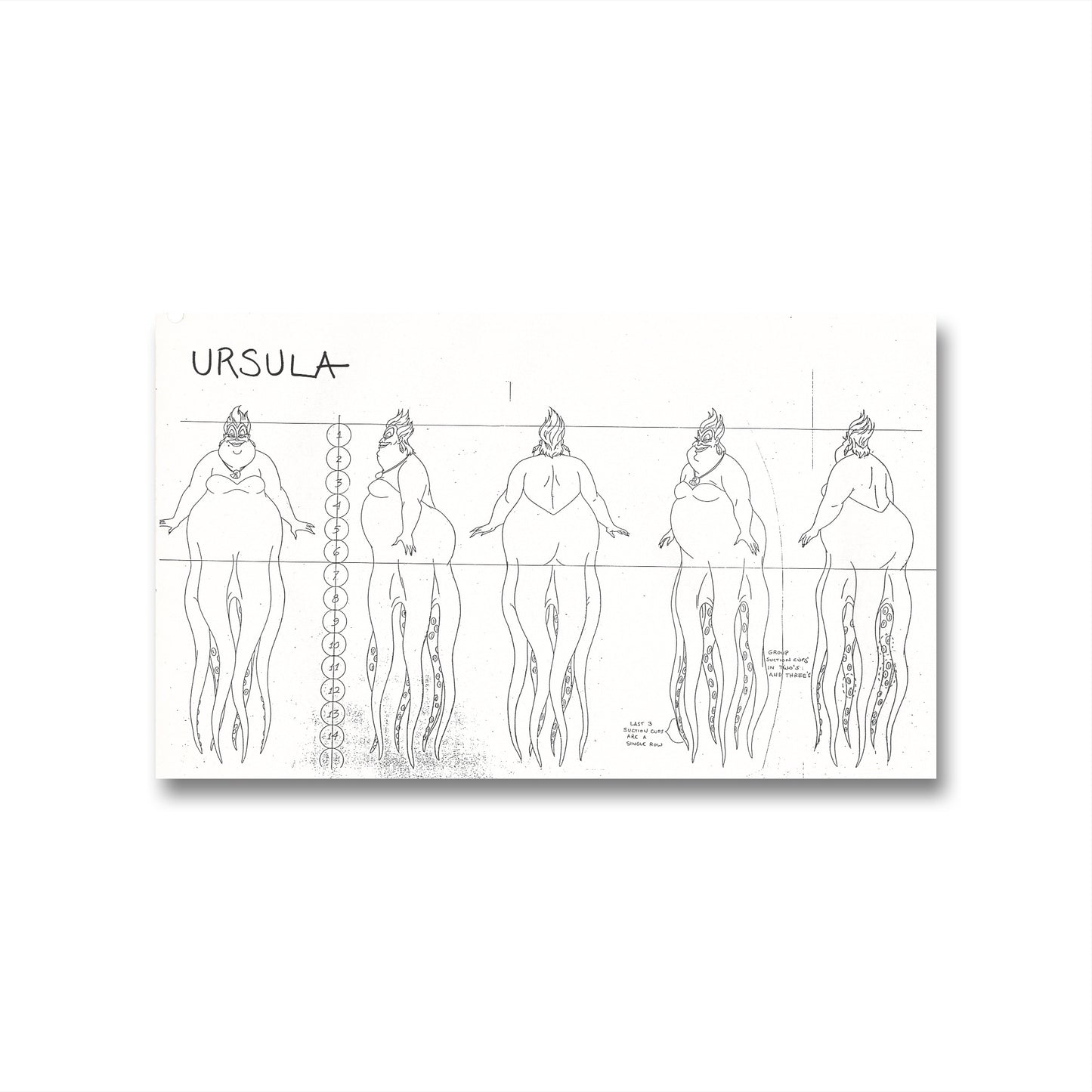 The Little Mermaid Original Production Model Sheet: Ursula