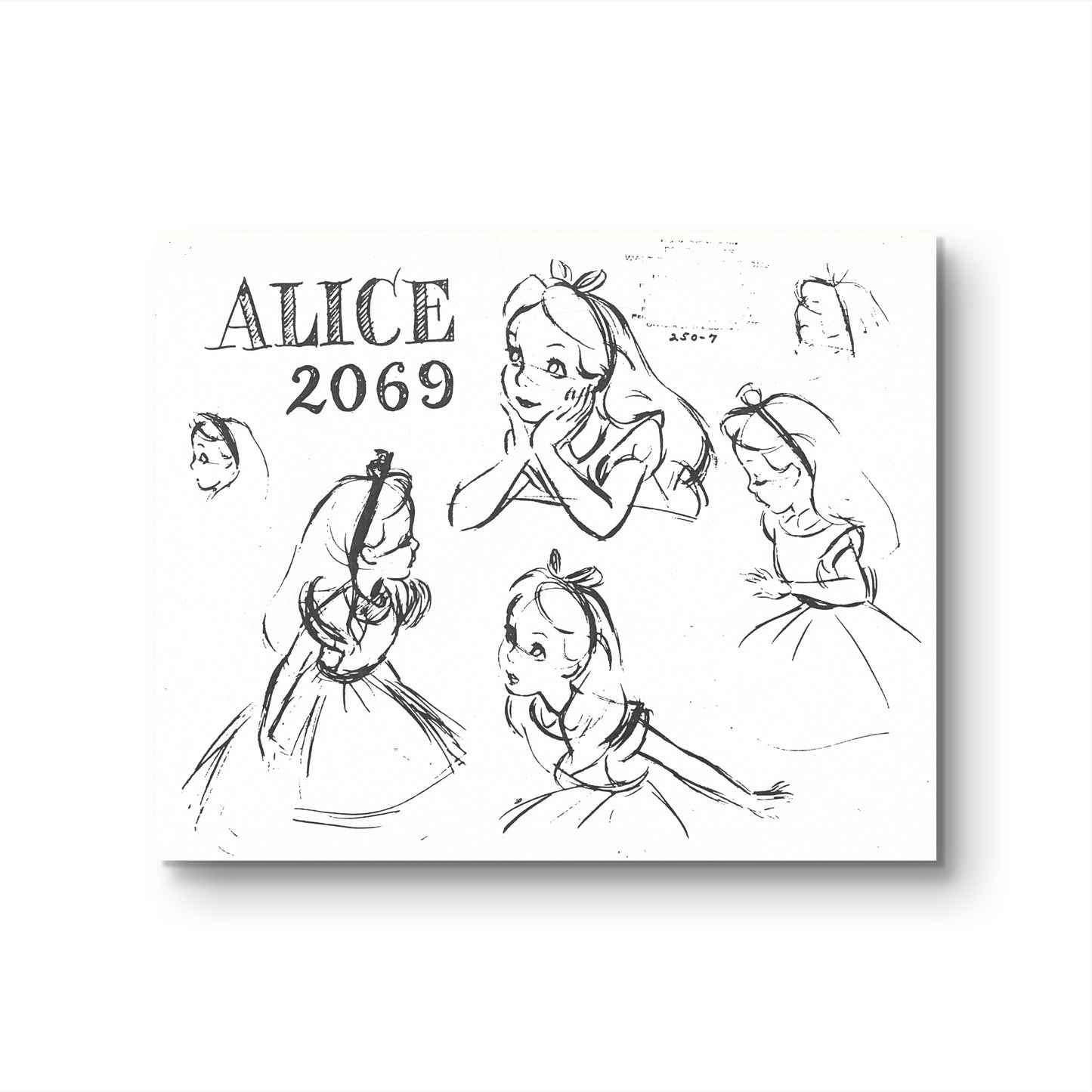 Alice in Wonderland Original Production Model Sheet