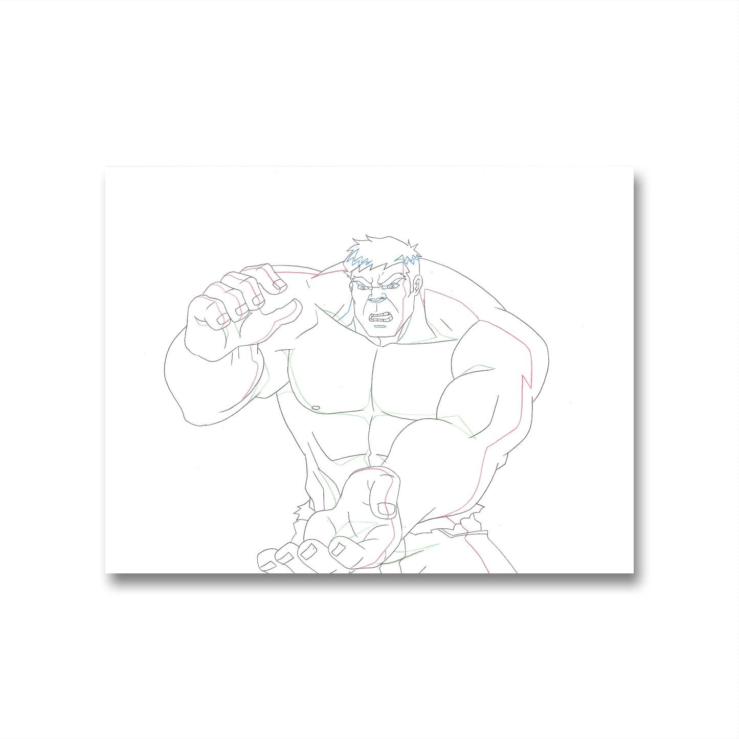 Avengers Assemble Original Production Drawing: Hulk