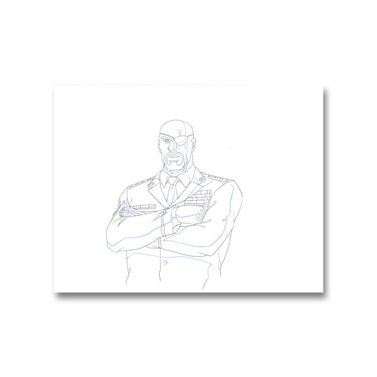 Avengers Assemble Original Production Drawing: Nick Fury