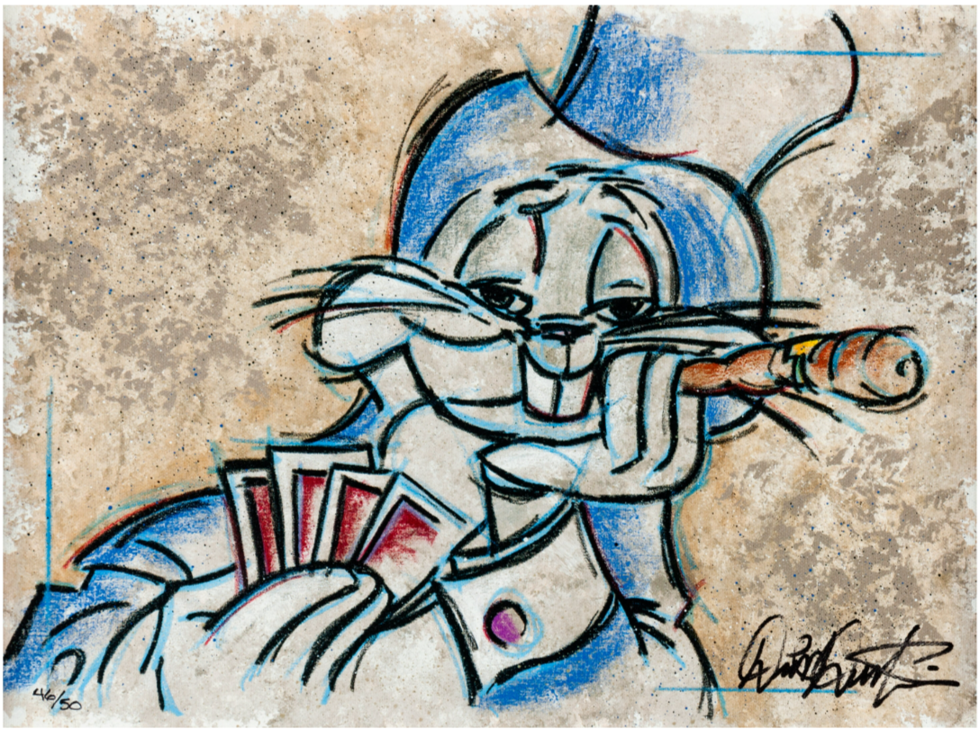 Bugs Gambler Limited Edition  Giclée on Canvas Signed by Dick Duerrstein